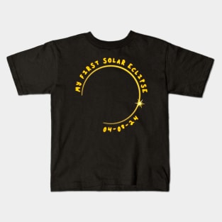 My first Solar Eclipse.  04-08-24 Kids T-Shirt